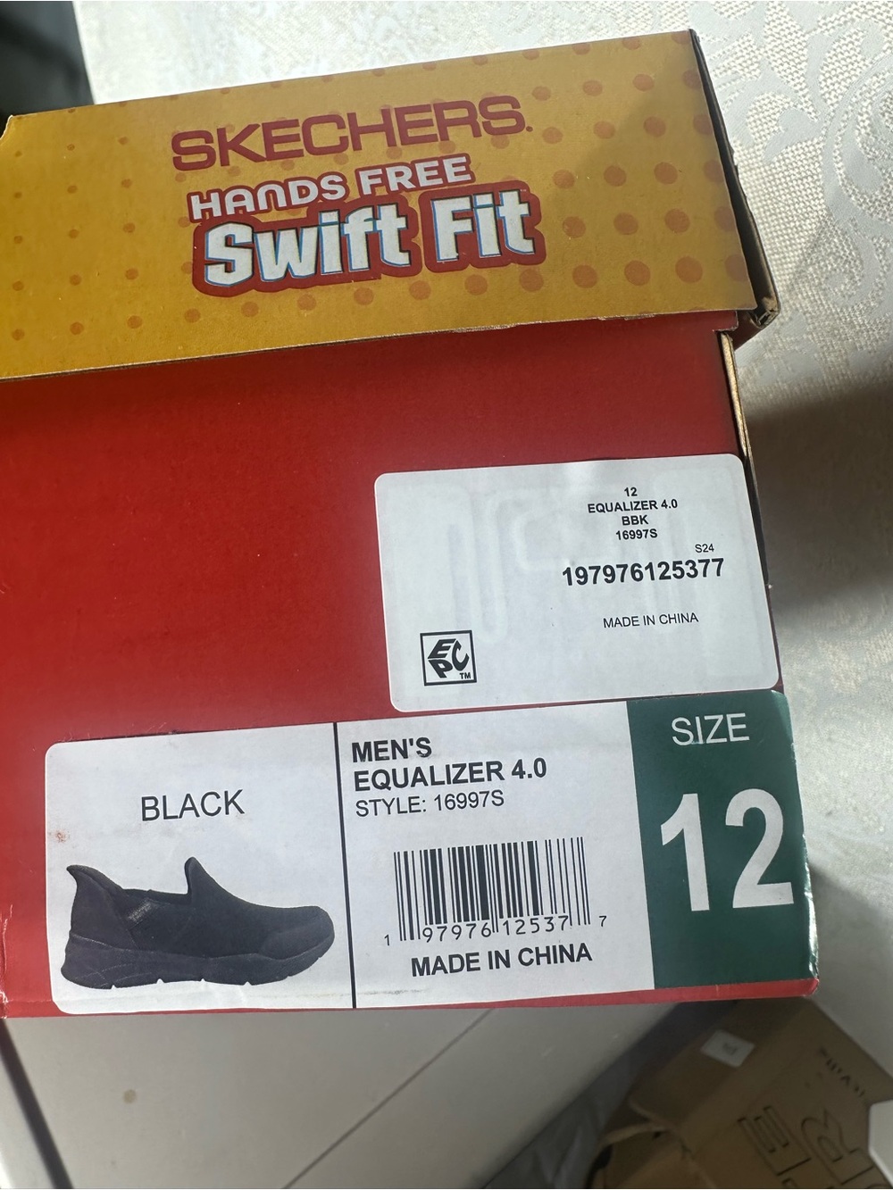 Skecher’s Men’s Hands Free Swift Fit Equalizer 4.0 Black Size 12 - Picture 7 of 7